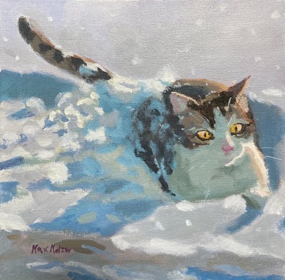 Katze im Schnee (Rivo Study)